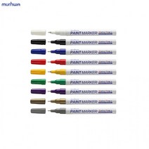 문화 팁페인트 마카 1mm 9종 택1 네임펜 페인트펜 색연필 디자인펜, 색상_보라