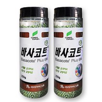 코리아아그로 바사코트 250g 2병 식물영양제 화분 화초 다육이 가정용 알갱이 코팅 비료, 바사코트250g 2병