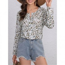 여름 여성블라우스 티셔츠 여자 꽃무늬 블라우스