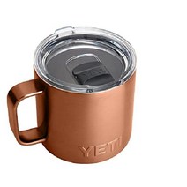 YETI Rambler 14oz 머그컵 스테인리스 스틸 뚜껑있음, 구리