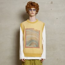 어널로이드 스트레이텀 니트 베스트 옐로우