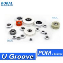 자바라 컨베이어 벨트 바퀴 우레탄 롤러10 개/몫 626 608 6000 696 U 그루브 POM 플라스틱 볼 베어링 휠 풀, 15 U 6X35X7_01 10 개