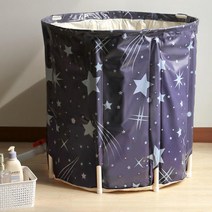 아기스탠딩욕조 신생아목욕대야 건식사우나 접이식반신욕 이동식 1인욕조 월풀스파, 접이식 1인 욕조ㅡ(스마일)