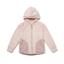 코오롱스포츠 키즈 여아 플리스 풀집업 자켓 라이트살몬 배색 아동 선물 부드러운 경량 보온 후드 집업 K5TBW19506LSL