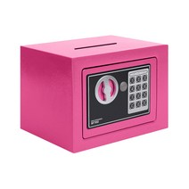 아이이피 미니 디지털 가정용 금고 SF700, 핑크