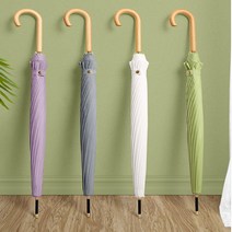 고밀도 원단 고급 휴대용 UV차단 튼튼한 자동 대형 장 우산, 애쉬그레이 장우산-1개