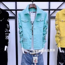 남성복 자켓 데님점퍼 2022 겨울 가을 개성 눈길을 끄는 비주류 스터드 스피릿 젊은남자 긴 소매 트렌드 4997558216
