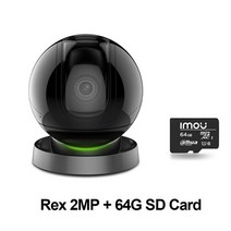 씨씨티비 소형 매장 cctv 야외 무선카메라 dahua imou rex 4mp 1080p wifi ip 카메라 홈 보안 360 카메라 ai 인간 감지 아기 전화 카메라 ptz, 1080p 64g sd 추가, 우리 플러그, 3.6mm
