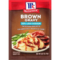 McCormick 30% 적은 나트륨 브라운 그레이비 믹스 24.7g(8온스), 0.87 Ounce (Pack of 1)_Onion