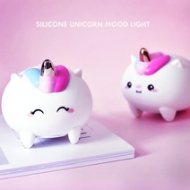 실리콘 유니콘 충전식 LED 무드등, 단품