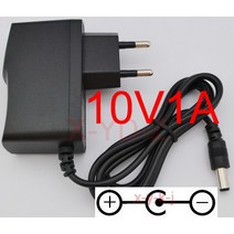 1PCS AC/DC 10V 850mA -1000mA 엇 바꾸기 전력 공급 접합기 역 극성 부정적인 EU 마개 10V 1A 안쪽, 단일옵션