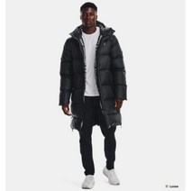 언더아머(UNDER ARMOUR) (언더아머)남성 UA Storm 아머 다운 퍼퍼 파카 발수 기능성 우븐 소재 롱패딩 운동용 일상복 헬스 트레이닝복 1375448-001