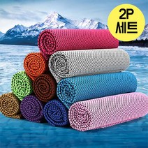 프라이스마켓 스포츠 운동 아이스 쿨 타올 수건 2p세트, 2개, 그레이