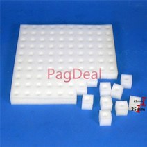수경재배키트 100pcs 조각 수경법 스폰지 씨앗 성장 미디어 메쉬 그물 냄비 삽입 폼, 하얀
