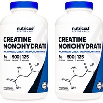 뉴트리코스트 크레아틴 일수화물 3 000mg 500캡슐 2팩, 2개, 500정