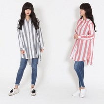 블랙 핑크 굵은줄 스트라이프 박스 남방 데일리룩 러블리패션 블라우스추천 여친룩 여름셔츠 직장인 대학생