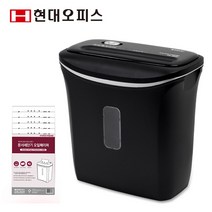 현대오피스 페이퍼프랜드 6매세단 11L 세절기 파쇄기 가정용 소형문서세단기 PK-503X블랙+페이퍼오일, PK-503X 블랙