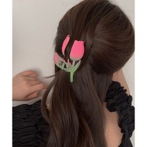 Layered Tulip Clip 튤립 빅사이즈 헤어 집게핀 꽃무늬 플라워 헤어클립