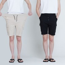 위어도 남자 빅사이즈 밴딩 포켓 인절미 반바지