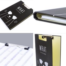 GHA497937왓 접이형 A4 클립보드 화일판 메뉴거치대 메뉴꽂이, 화이트