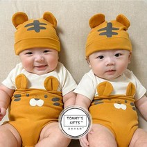 호랑이 신생아바디슈트 유아동의류 우주복 바디슈트 아기옷 베이비 애기 봄 외출복 백일 돌선물 6개월