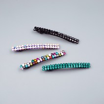 스와로브스키 스톤 데일리 두줄 자동핀(8cm) 12 color 보석머리핀