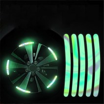 낮과 밤이 다른 매력 오토크루 타이어 셀프 홀로그램 메탈 데칼 야광 반사 스티커