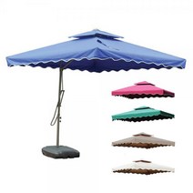 초대형파라솔 야외 카페 정원 홀딩파라솔, 사각 폴딩파라솔, 사각폴딩파라솔_그린