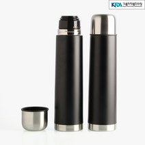 등산 캠핑 낚시 헬스 1L 블랙 원터치 진공 보온병 텀블러 대용량보온병 보온보냉텀블러 보온물병 스텐텀블