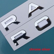 자동차 엠블럼 레터 스티커 레인지로버 벨라 SV 자서전 디스커버리 스포츠 후드 트렁크 로고 3D 스타일링 액세서리, 11.chrome silver RANGE - 1pc f