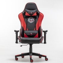 Playhaha PVC 재질 1.2mm 금속 구조 게이밍 의자 SY205, 블랙 + 레드