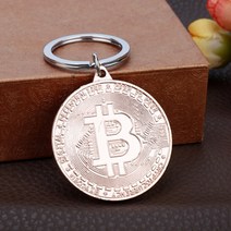Bitcoin 화 열쇠 고리 수집가 구리 도 동전 Collectible 실제 기념 은, [10] Keychain Coin Rose