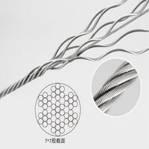 센터 스노클 스노쿨링 마스크 장비 304 스테인리스 고급 빨랫줄 프레임 와이어 로프 0.3 1.2 1.5 2.5 3 4 6, 02 7x7_08 1.5mm_02 10m