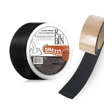 (사은품증정) 루빈 프리미엄 부틸테이프 고무 균열보수 지붕공사 옥상시공 다목적 만능 흡음 방수 국내생산 강력접착, 검정 양면 부틸테이프 10cm 5m