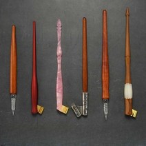 룰링펜 캘리그라피 드로잉 캘리그라피펜 딥펜 롤링펜, 잉크 저장 클립 팁/5개 풀 세트