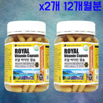 네추럴라이즈 로얄 비타민 캡슐 2개 12개월분 동결건조 로얄제리분말 대두 비타민E 항산화 도움