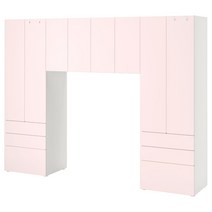 이케아 스모스타드 / PLATSA 플랏사 수납콤비네이션 - 화이트/페일핑크 240x42x181 cm