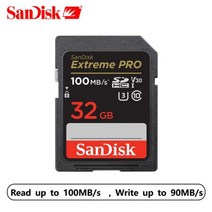 메모리 SanDisk Extreme PRO SD 카드 32GB 64GB 128GB 256GB 메모리 Canon Nikon SLR 카메라 용 170 메가바, 04 32GB