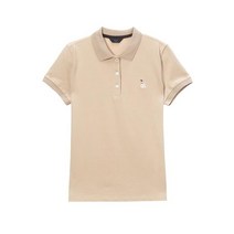 20SS 헤지스레이디스 WSTS0B301I1 베이지 퍼피자수 면혼방 반팔카라티셔츠