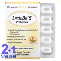 캘리포니아골드뉴트리션 LactoBif 5 Probiotics 5 Billion CFU 유산균 베지 60정 3개, 1개, 기본