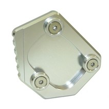 오토바이 킥 스탠드 발 사이드 확장 패드 플레이트 혼다 NM-4 CB250F CBR300R 2014 2016 2018, 08 Silver