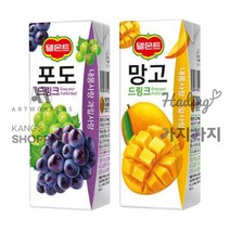 델몬트 드링크 190ML 망고 24팩+포도 24팩