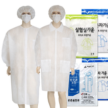 방문자가운 위생복 일회용 클래시 위생가운 위생복 부직포 실험가운 식품회사 일회용마스크 위생모자 위생덧신, 클래시 가운세트-XL