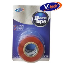 INVEN* 브이텍 V-TECH 자가융착 실리콘 테이프 25mm X 30m ( 내열 방수 공구 전기 수중 )@안전2중포장@, 적색