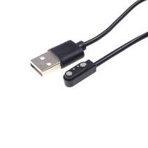 전기차 충전케이블 가정용 RTLECS 스마트 워치 마그네틱 USB 충전 케이블 포고 핀 커넥터 2 극 남성 여성 대상 PCB 버전 전원 2.8MM 피치, [08] Black cable