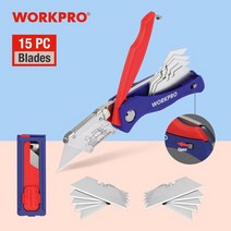 workpro 접이식 나이프 헤비 듀티 나이프 파이프 커터 레드 로즈우드 핸들이 있는 스테인리스 스틸 다용도 나이프, 칼날이 10개 있는 칼