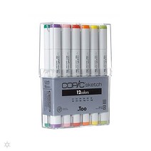 코픽 베이직 컬러마카 스케치마카 12색세트:No1 19557ea, *CNS* 본상품선택