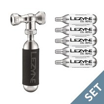 리자인 LEZYNE 컨트롤 드라이브 CO2 실버 + 16g CO2 카트리지 5개 Control Drive CO2 SIL + 16g CO2 x5 인슐레이터 자전거 펌프