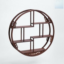 socean 고급스러운 원목 선반 다기장 한옥 가구 (50cm) 다기 장식장 진열장 다완장 전통 찻잔 선반 전통 도자기 고전