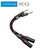 TOPPING TCT2 HIFI 오디오 케이블 TRS-캐논 대형 3셀 6.35-캐논 밸런싱 라인, [01] TCT2-25CM, TCT2-25cm